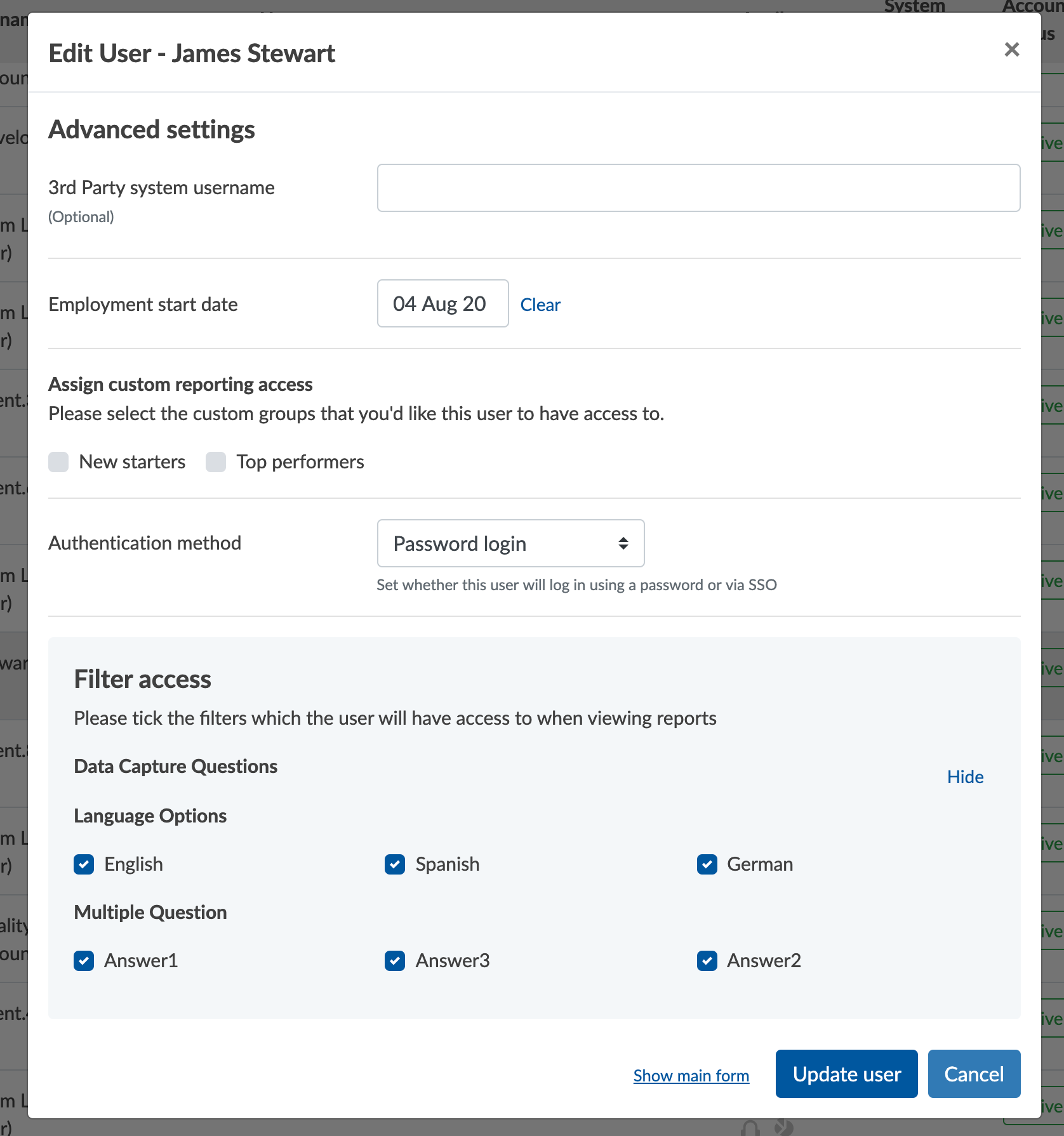 How do I edit a user's profile? – EvaluAgent